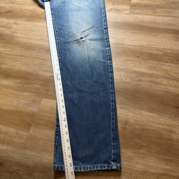 Vintage Diesel Cheyenne Jeans Men 33x34 Blue Straight Leg Distressed Italy 90s - Picture 15 of 16